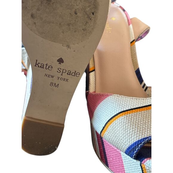 Kate Spade New York Dellie Womens Size 8M Multicolor Berber Stripe Wedge Sandal - Picture 6 of 6